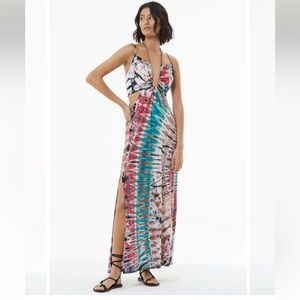 Young, fabulous, and broke Nika tie dye maxi dress NWOT